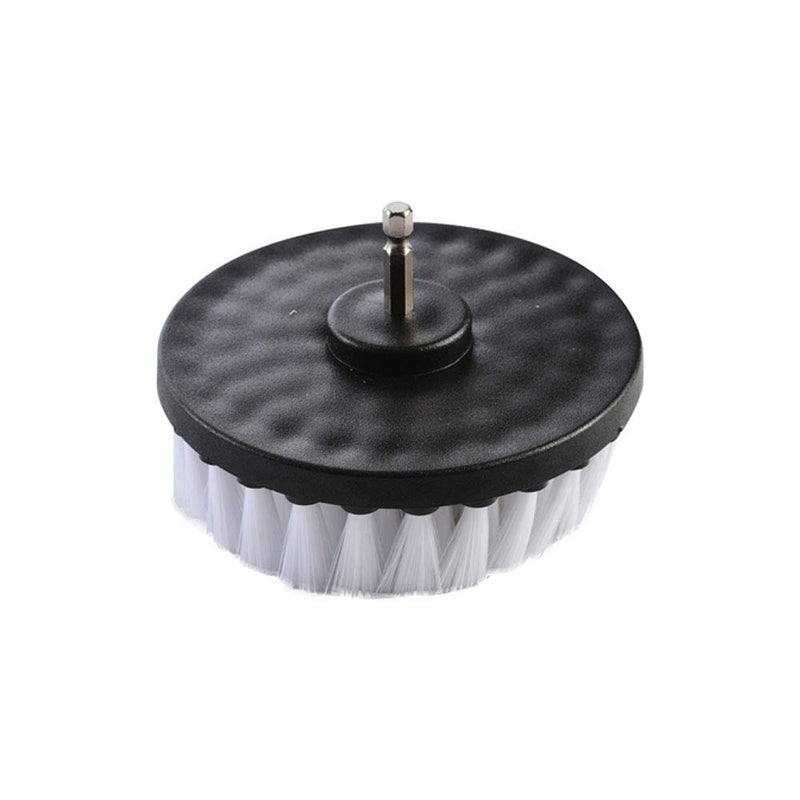 Wixine 1Pcs 5" White Drill Brush Attachment for Cleaning Carpet Leather and Upholstery Kit - Image 1